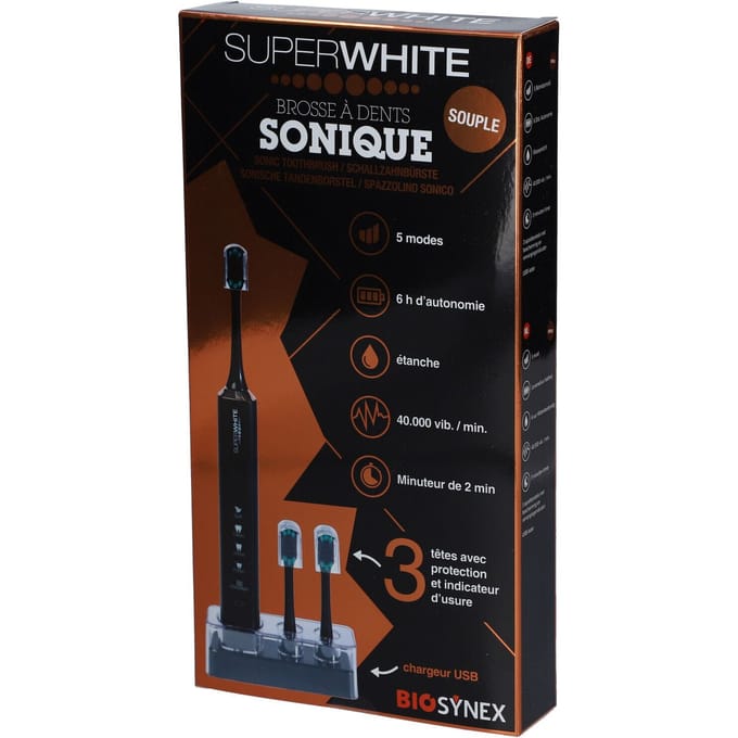 SUPERWHITE Sonische Tandenborstel - Black