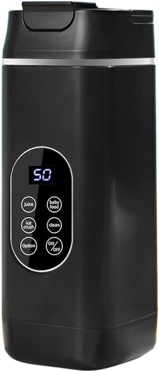 Draagbare Blender - Smoothie Maker - Verse Drankjes Maken - USB Type-C Opladen - 23cm Hoog - Zwart
