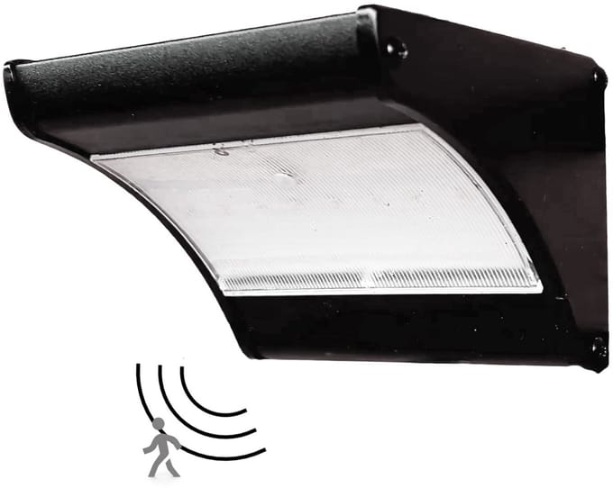Iplux® Solar LED Wandlamp SafeSense Lite - 450 lumen - Hoge Kwaliteit - Bewegingssensor - IP65 - 4000K - Aluminium