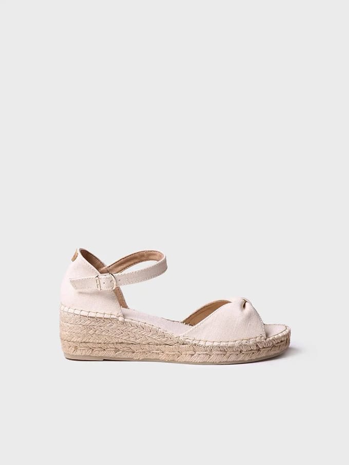 Espadrille met gebogen sleehak | BILMA-L