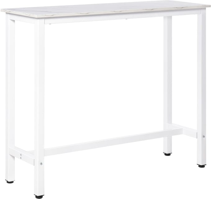 HOMCOM bartafel - spaanplaat - 120x40x100cm - wit