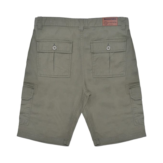 Lambretta Heren SS24 Cargo Shorts (Khaki Groen)