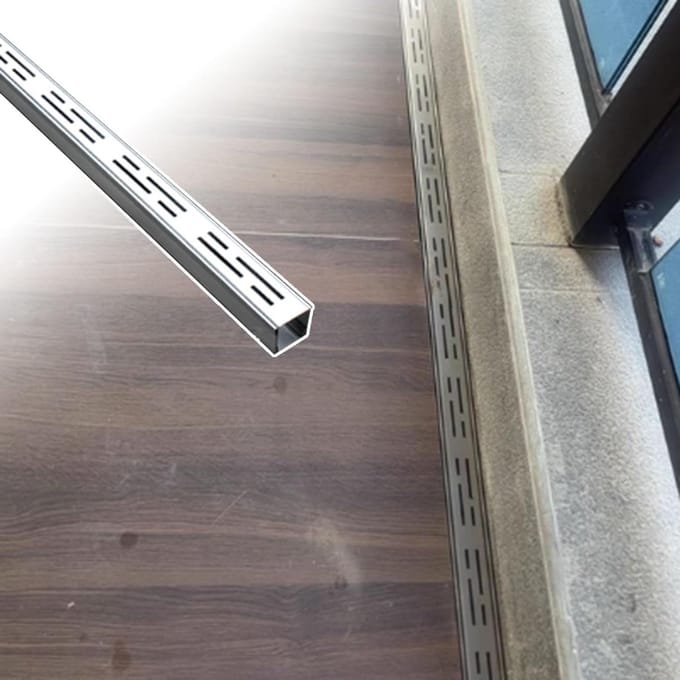 Drainageslang RVS - Afwateringssysteem - Buiten Afvoeren - Antislip Textuur - 100 cm Lengte - Zilver