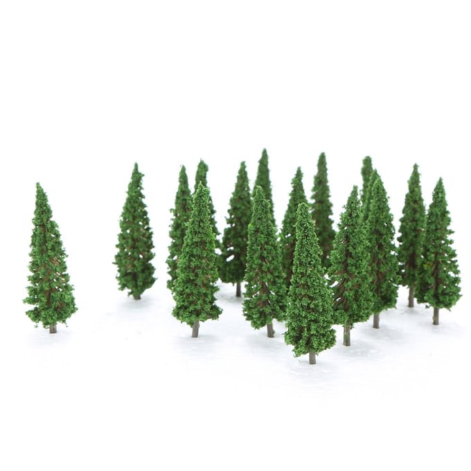 150 stuks Mini Architectonische Plastic Groene Bomen Schaalmodellen Tuin Boom Speelgoed _GG green