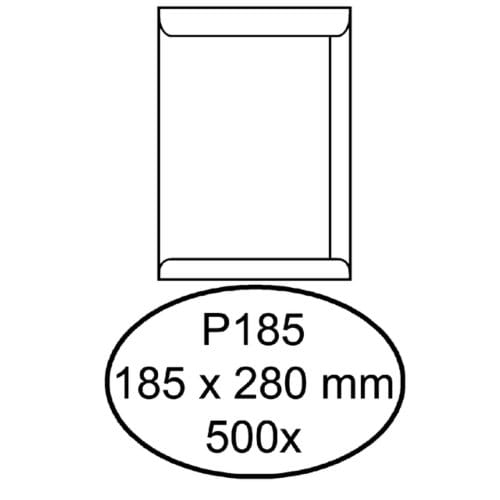 Envelop Quantore akte P185 185x280mm wit 500 stuks