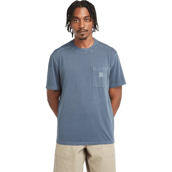 Timberland Garment Dye Chest Pocket Tee Navy Taglia: S | Magliette basic Outlet | Uomo | Blu