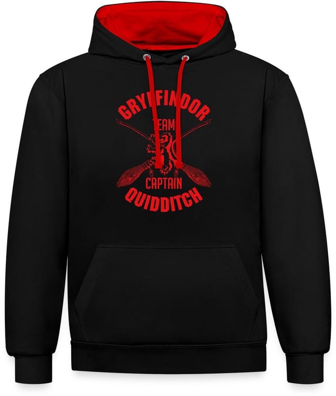Harry Potter Gryffindor Quidditch Contrast Hoodie