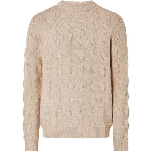 LIVERGY Gebreide heren trui (Beige, XXL)