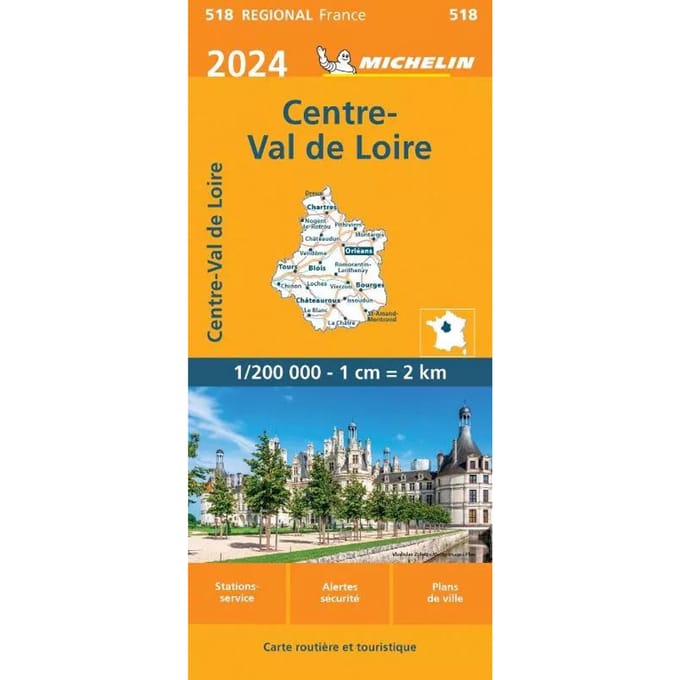 Michelin Wegenkaart 518 Centre - Val de Loire