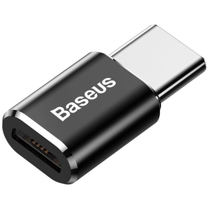 Baseus - Mini - Micro USB naar USB-C adapter - zwart