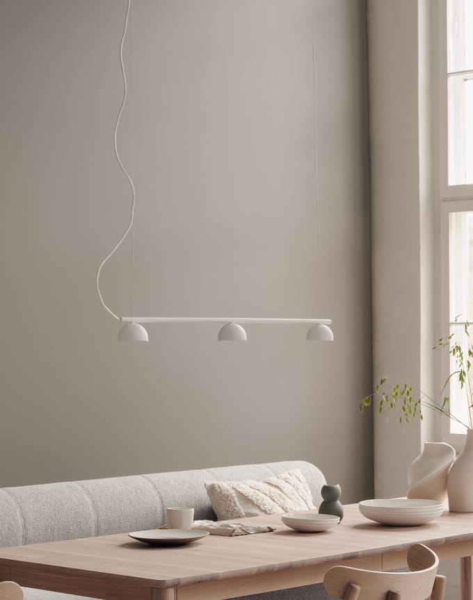 Northern Blush Rail Hanglamp 3 vlammig - wit