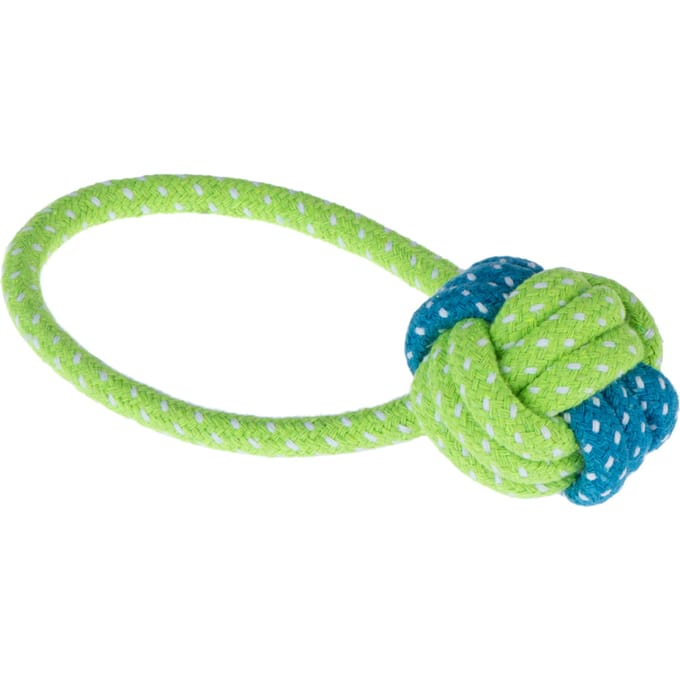 Hondenspeelgoed Limoen Bal & Touw - ca. Ø 6 x L 20 cm