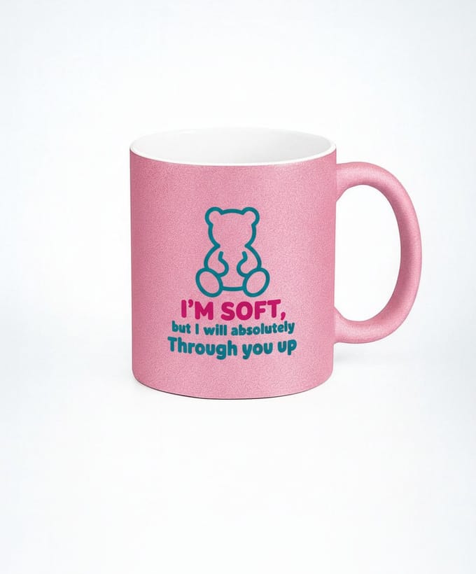 I'm Soft" Teddybeer Mok - Uniek Design | Koffiemok & Cadeau Idee
