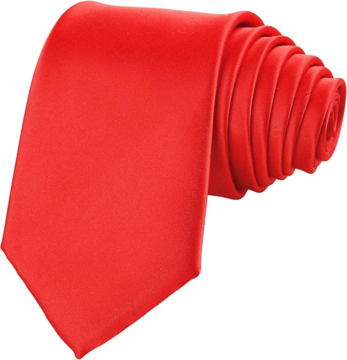 Fako Fashion - Stropdas - Effen - Satijn - 8cm - 145cm - Rood