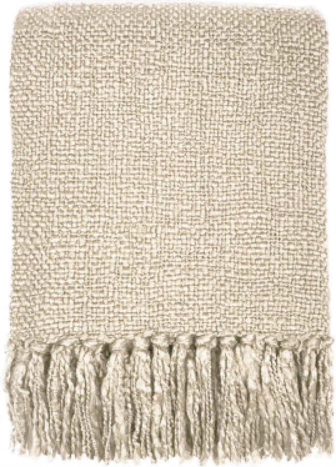 Malagoon - Ivory white solid throw