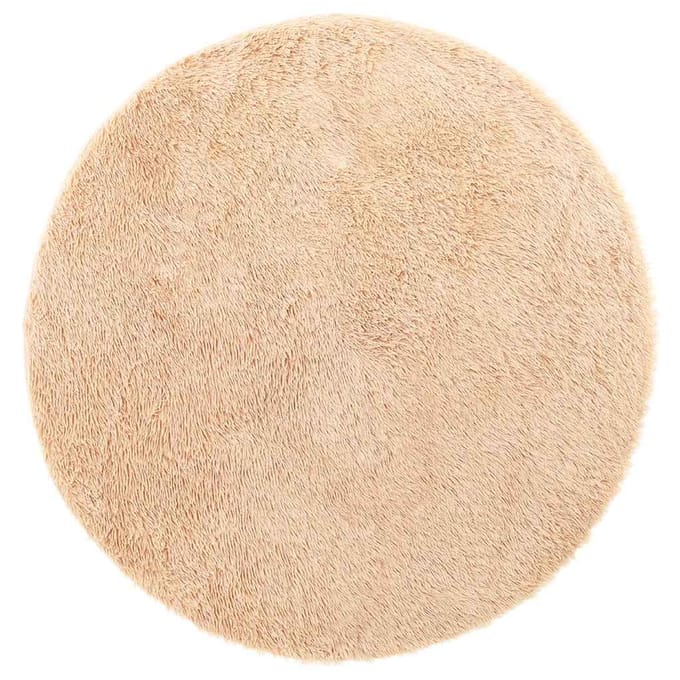 vidaXL - Hoogpolig - vloerkleed - NAVARRA - 100x100 - cm - polyester - beige