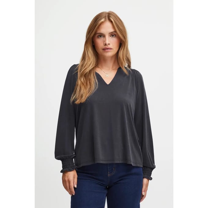 V-hals blouse voor dames Pulz Jeans Lippa