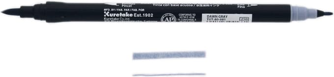 ZIG Art & Graphic Twin Tip brush marker - Dawn Gray