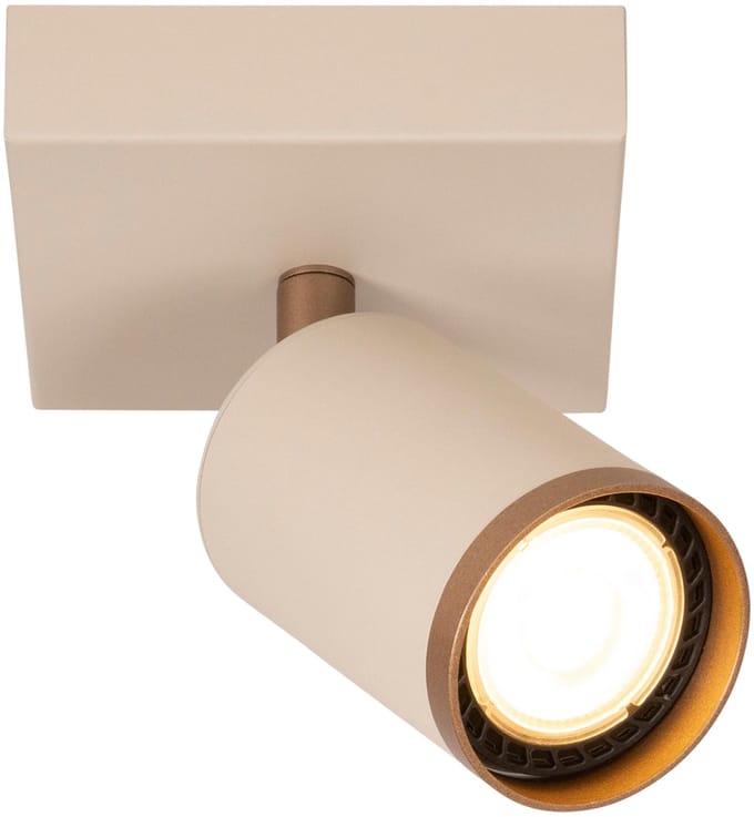 Lucide REGINA - Plafondspot (Plafondlamp) - 1xGU10 (MR16) - Taupe - Essential