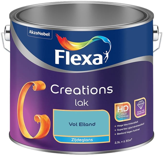 Flexa - Creations Lak Zijdeglans - Vol Eiland - Mengverf - 2,5 L