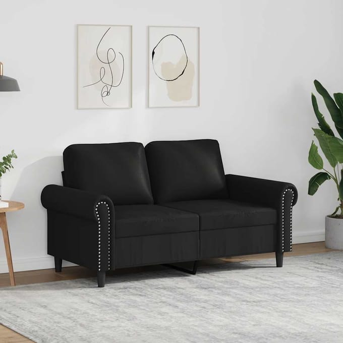 vidaXL - Tweezitsbank - 120 - cm - kunstleer - zwart