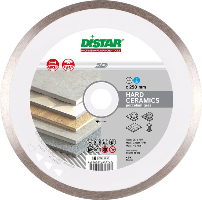 ''Distar'' Hard Ceramics diamantschijf 250mm