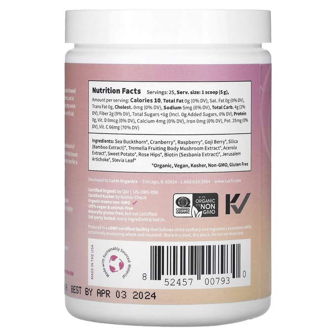 Sprout Living, Colorfuel, Mélange pour boisson adaptogène, Beauté, 125g (4,4 oz)