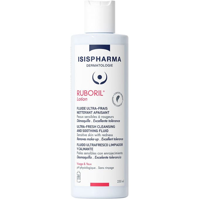 Isispharma Ruboril Lotion Fluide Ultra-Frais Nettoyant Apaisant 250 ml
