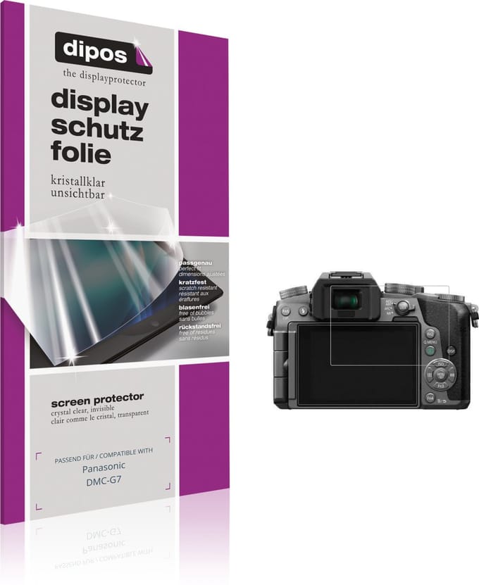 dipos – 4x Beschermfolie geschikt voor Panasonic DMC-G7 | Krasbestendige & heldere Screenprotector Ultra-Thin