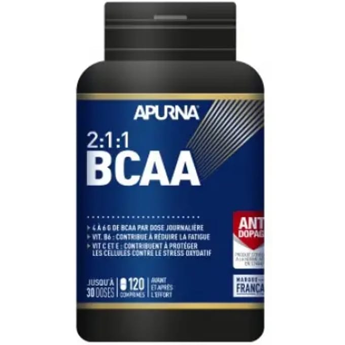 Potje met 120 tabletten Apurna BCAA 2:1:1