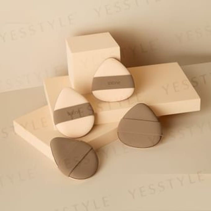 Solone - Double Sided Souffle Makeup Puff Triangle Rice Ball - 1 pc