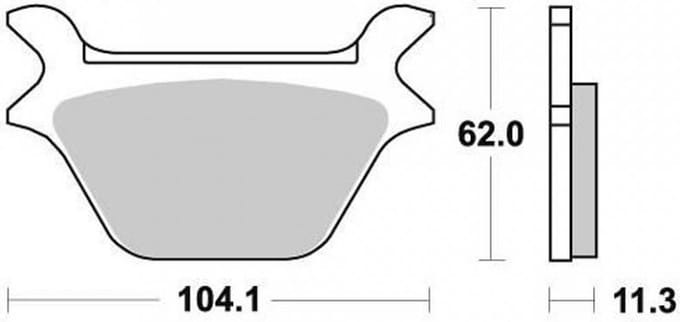 ap racing remblok voor harley davidson 1340 fxe 1982 tot 1984 ar nieuw