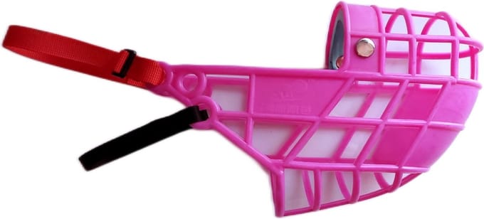 Muilkorf honden - Maat S - Plastic - Roze - Voering - Hondenmuilkorf - Muilkorf - Honden training - Muilkorven