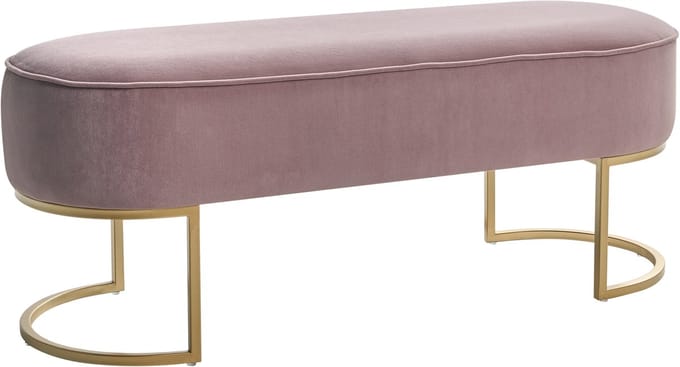 MILRY - Bankje - Roze - Fluweel
