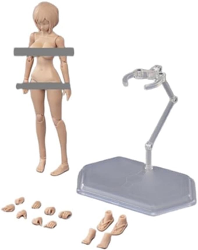 HiPlay Poseerbaar vrouw figuur met accessoires - Schaal 1:12
