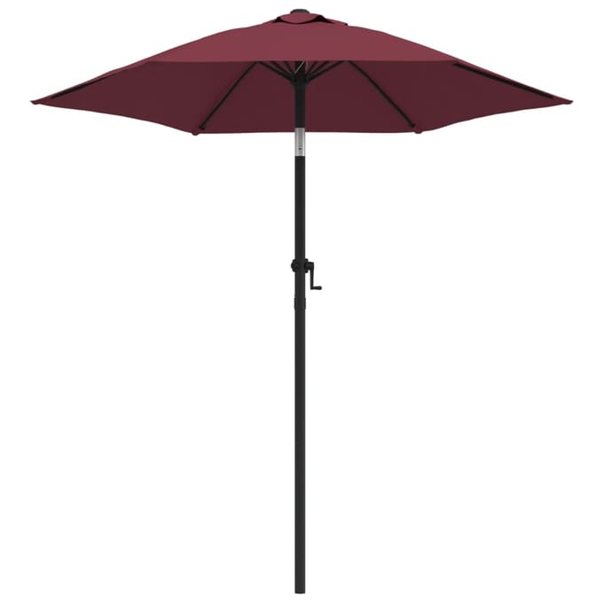 vidaXL - Parasol - 200x224 - cm - aluminium - bordeauxrood