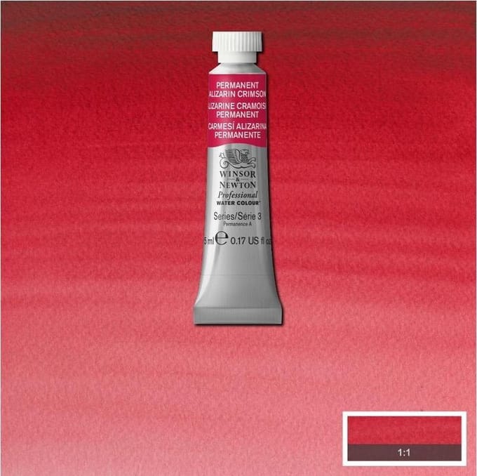 Watercolor paint W&N 5ml – 466 Permanent Alizarine Crimson