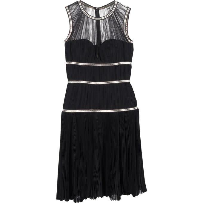 Alexander McQueen knielange jurk in zwart polyamide