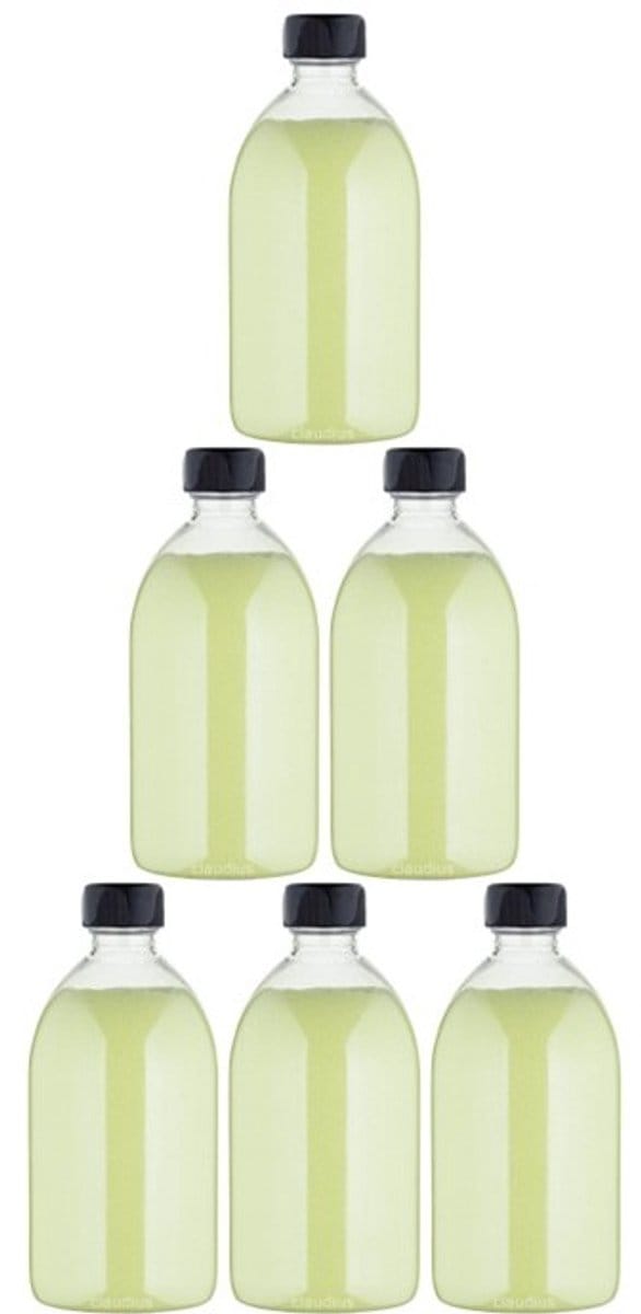 Scrubzout Fresh Ginger - 650 gram - Fles met zwarte dop - set van 6 stuks - Hydraterende Lichaamsscrub
