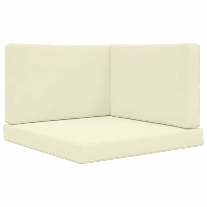vidaXL - Buitenbankkussen - Polyester - Crèmekleurig - 80 - x - 80 - cm