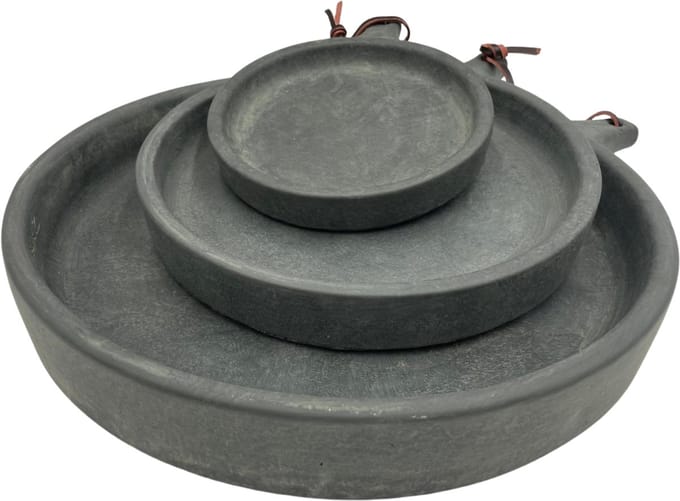 Brynxz - Schalen - Set van 3 - Grijs - D.39-30-21 H.5-3-2,5