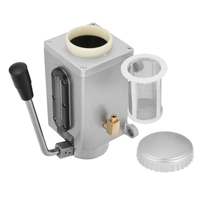 1 st. smeermiddel handmatige oliepomp handmatige smering 500CC CNC 4mm dubbele uitlaatpoort gray