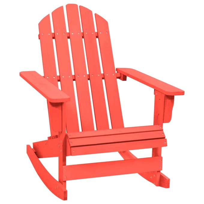 vidaXL - Schommelstoel - Adirondack - massief - vurenhout - rood