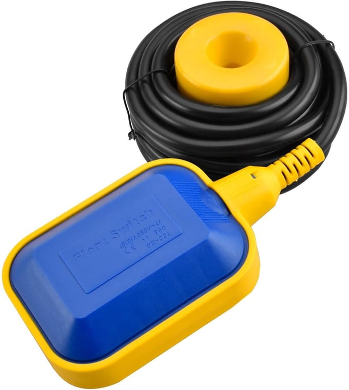 Dailygoody - Float Switch - Waterniveau Controller - 4 Meter Kabel - Blauw - Vervuilde Waterpomp - Geschikt voor Waterreservoirs - Perfect voor Dompel