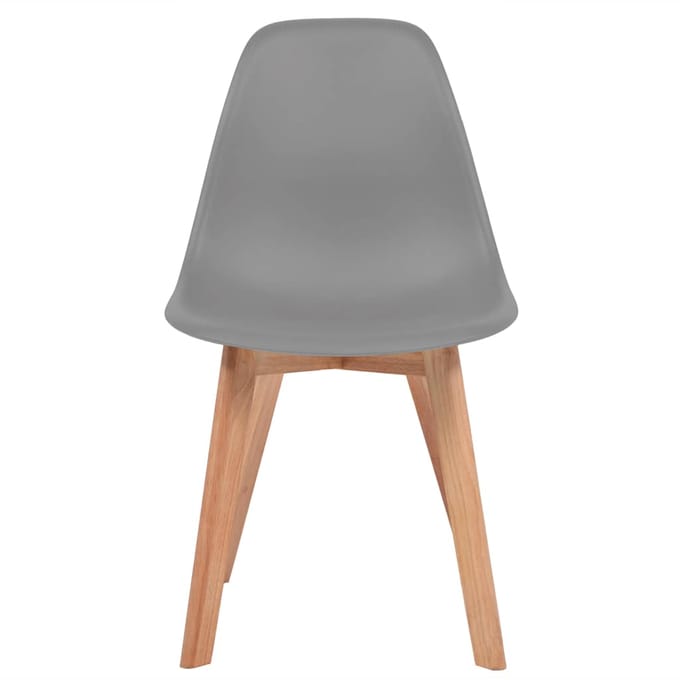 vidaXL - Eetkamerstoelen - 6 - st - kunststof - grijs
