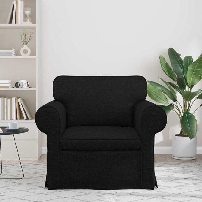 vidaXL - Bank - Zwart - 95 - x - 82 - x - 80 - cm - Stof