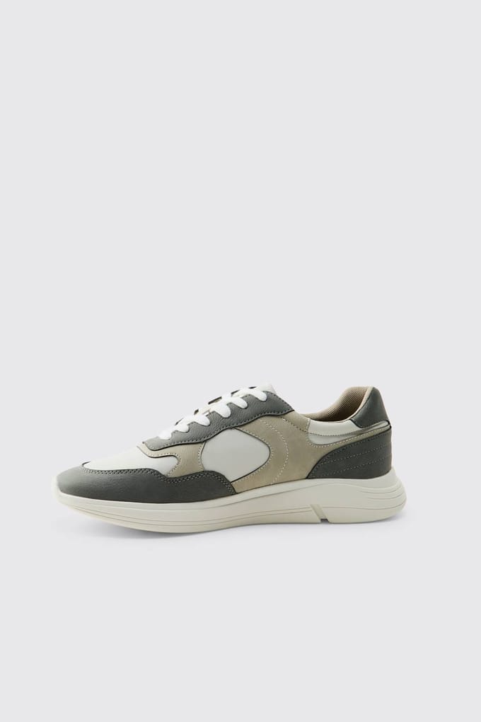 Chunky Colour Block Trainer | Grey | Size 42