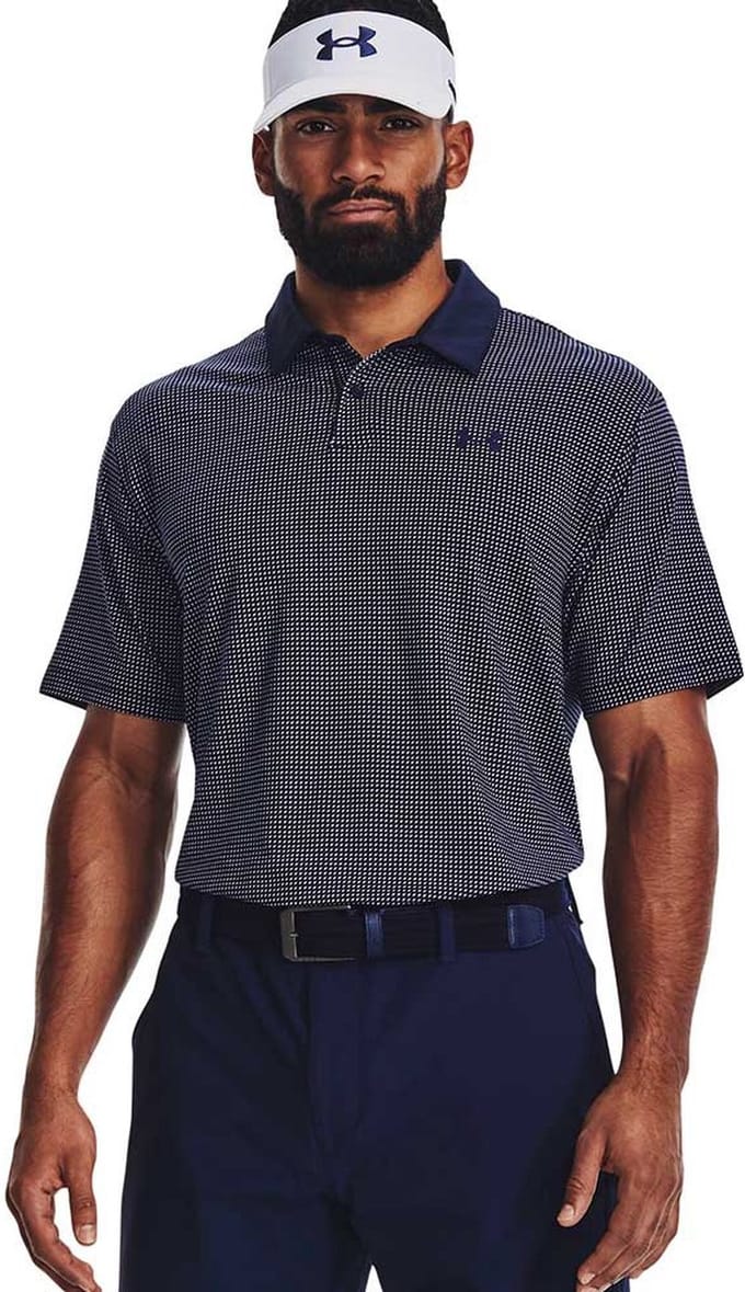 Under Armour Golf T2g Printed Korte Mouw Poloshirt Blauw S