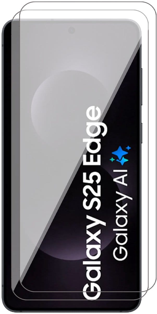 Screenprotector geschikt voor Samsung Galaxy S25 Edge - 2x Glas Screen Protector