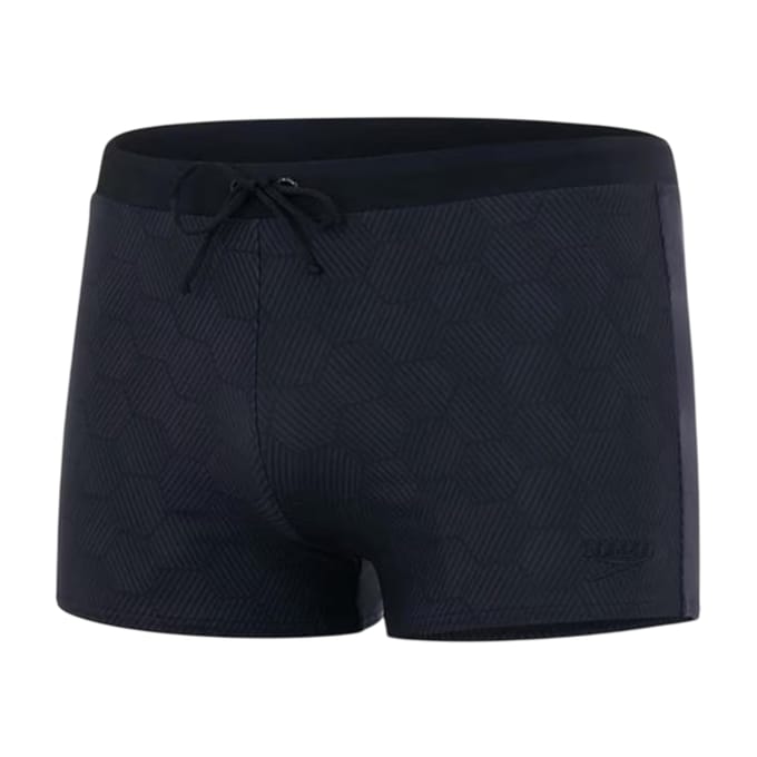 Speedo Geometrische zwemshort heren (Zwart/Grijs)